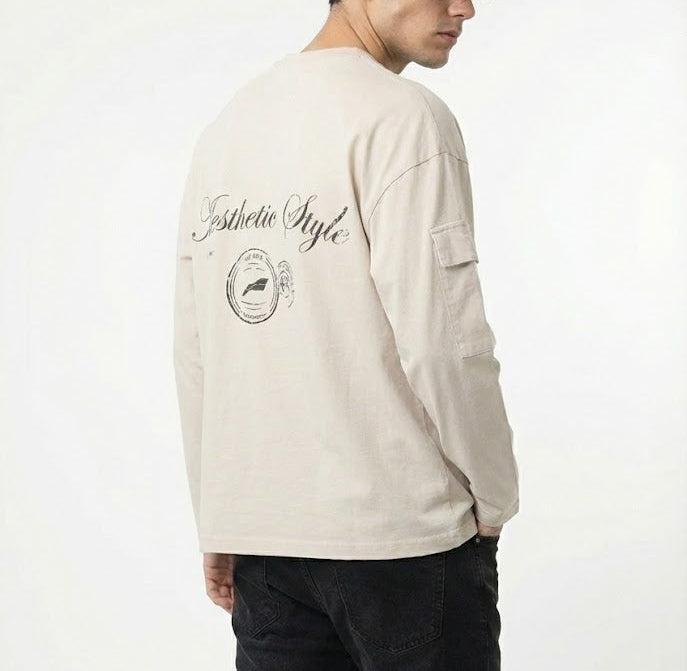 AESTHETIC STYLE BEIGE CREWNECK