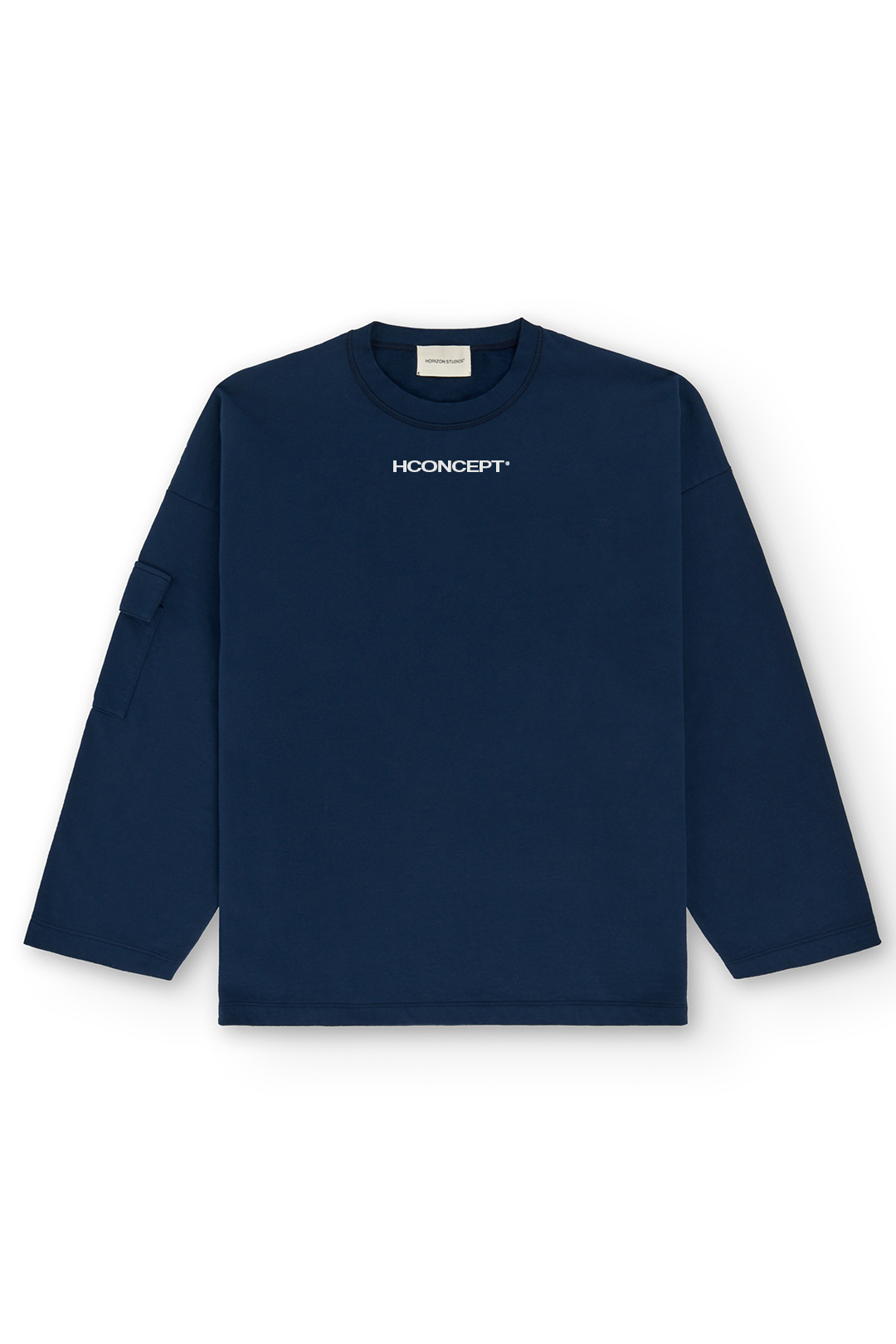 H LOGO NAVY CREWNCECK