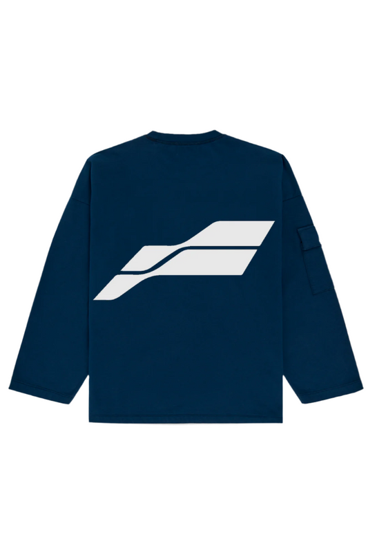 H LOGO NAVY CREWNCECK