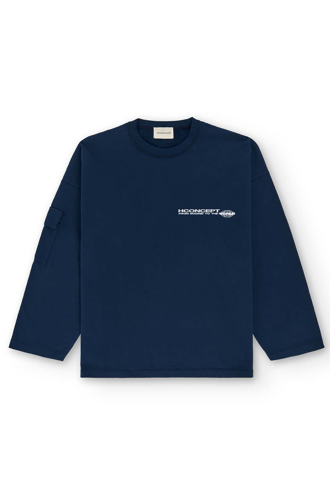 H CONCEPT NAVY CREWNECK