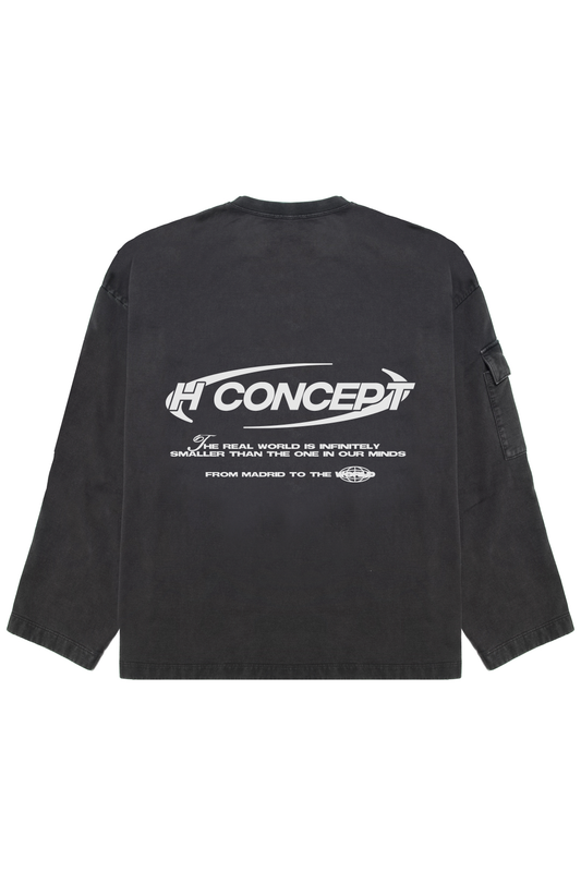 H CONCEPT GRAY CREWNECK