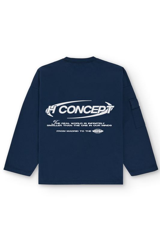 H CONCEPT NAVY CREWNECK